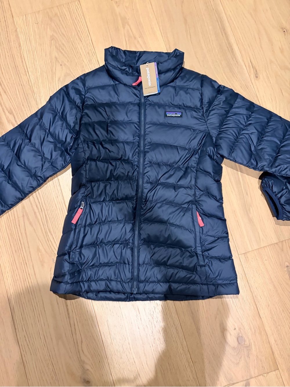 Patagonia Down Sweater Jacket kids Nylon Puffer Blue large